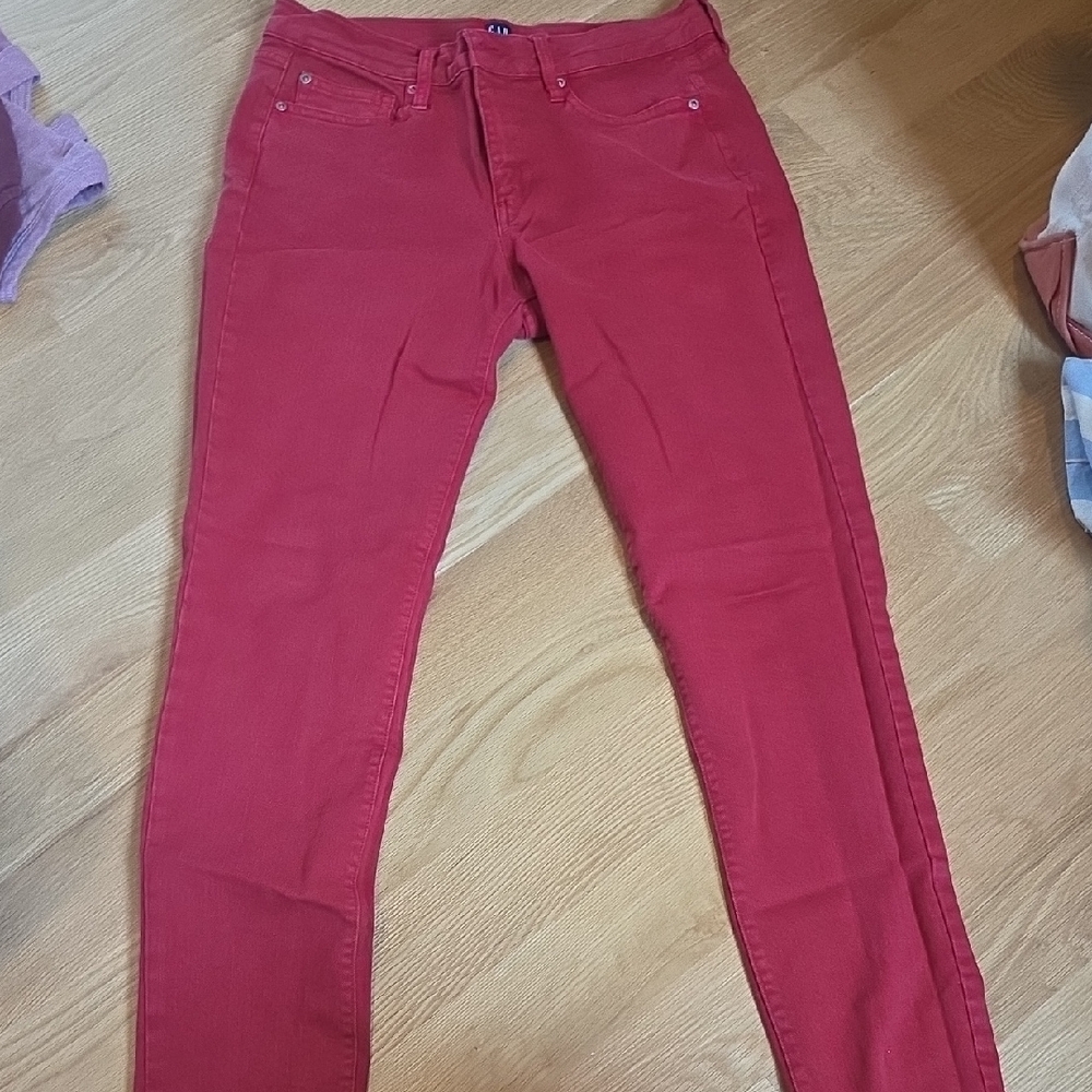 GAP Women's Bold Red Skinny Jeans